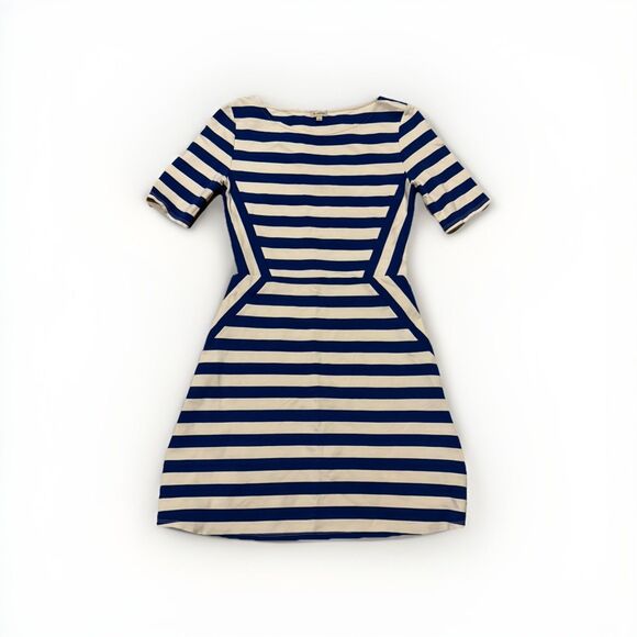 Cremieux Ladies Blue & Cream Striped A-Line Dress, Size Small! - Picture 1 of 4